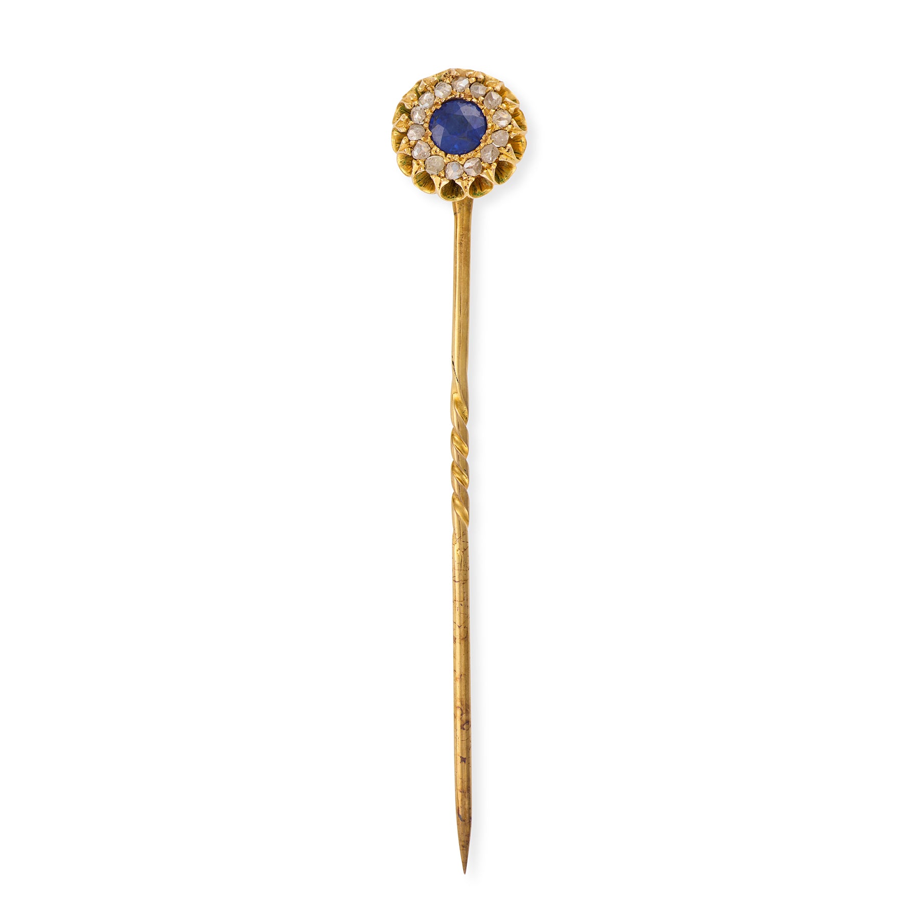 Victorian Sapphire & Diamond Stickpin