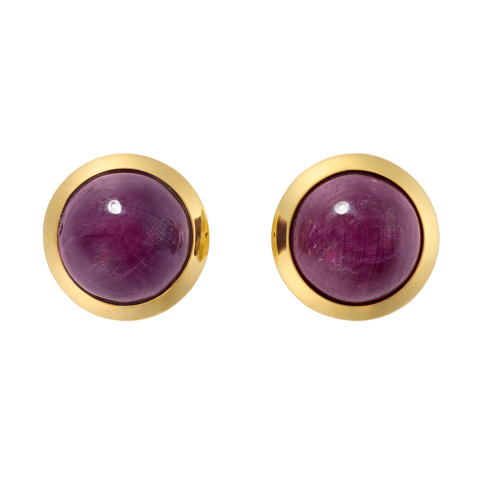 Vintage Ruby & 18ct Gold Earrings