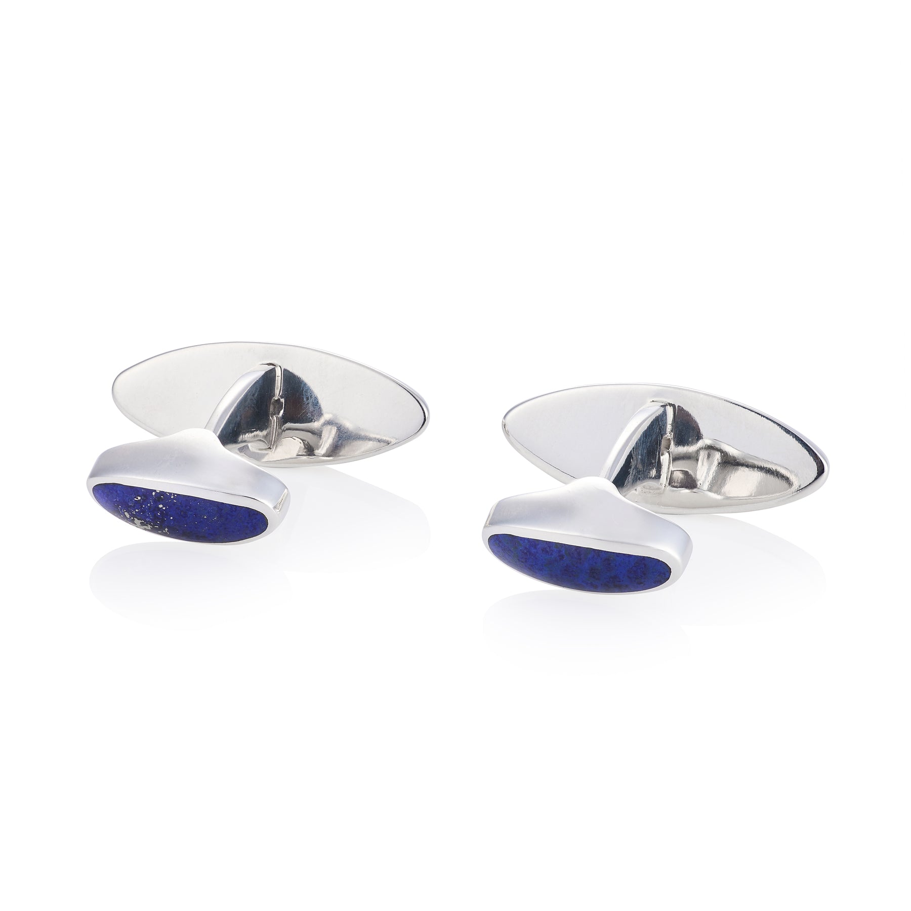 Lapis Lazuli & Mother of Pearl Torpedo Cufflinks