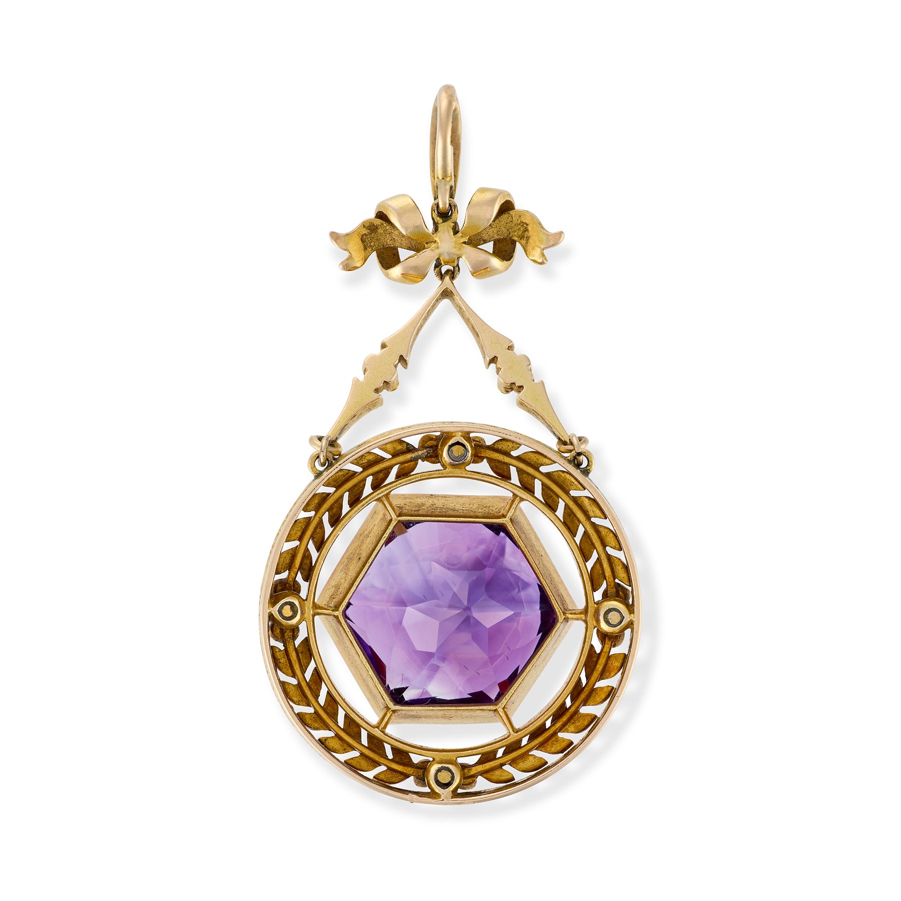 Amethyst & Gold Pendant, Russian - Wildsmith Jewellery