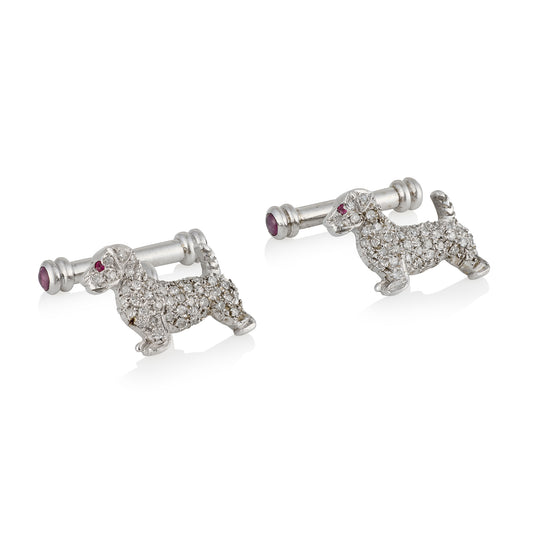 Diamond Dog Cufflinks - Wildsmith Jewellery