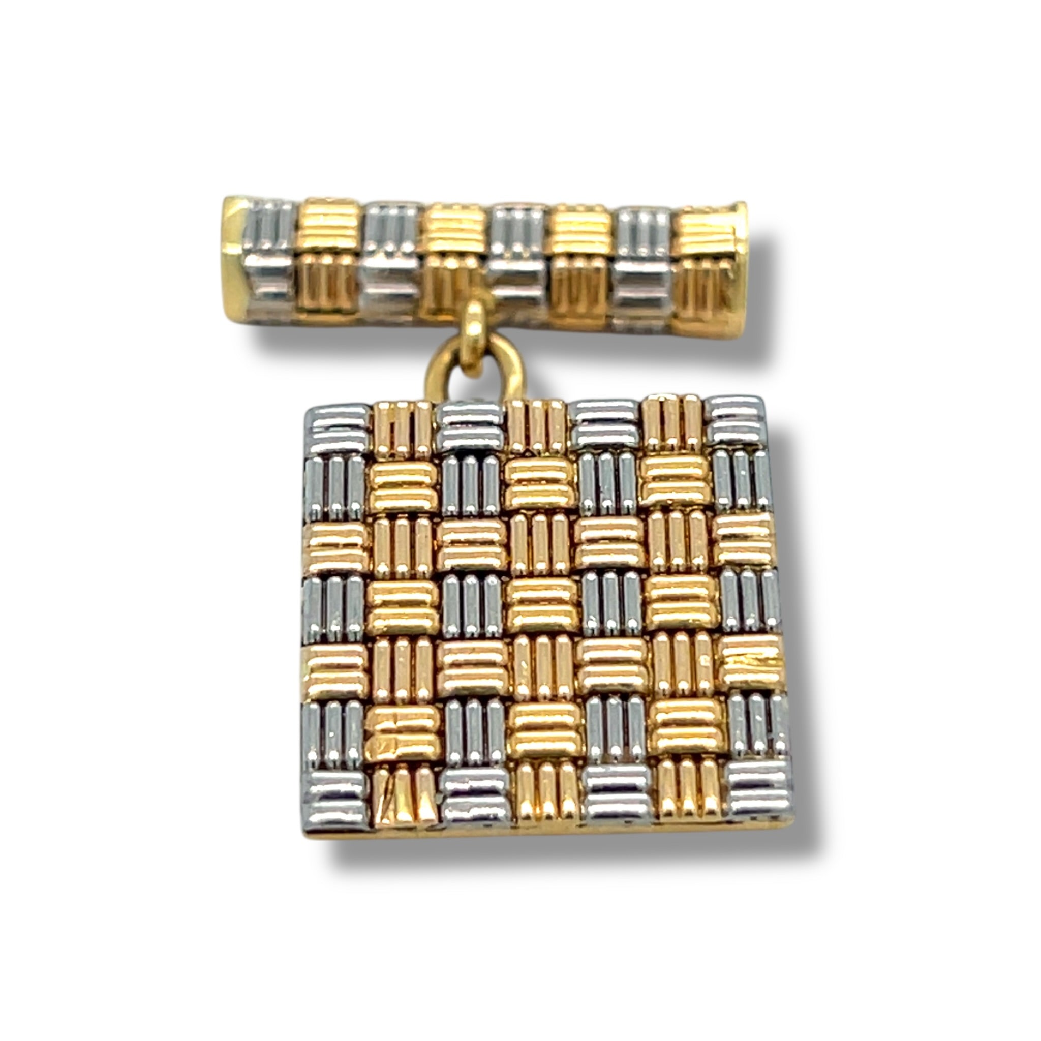 1960's 18ct Yellow & White Gold Cufflinks by Roy King