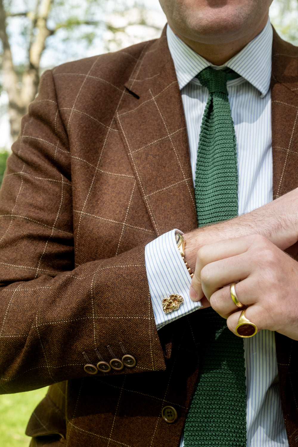 Gold Nugget Cufflinks - Wildsmith Jewellery