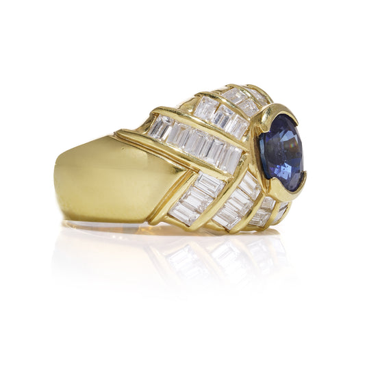 Vintage Sapphire & Diamond Ring - Wildsmith Jewellery