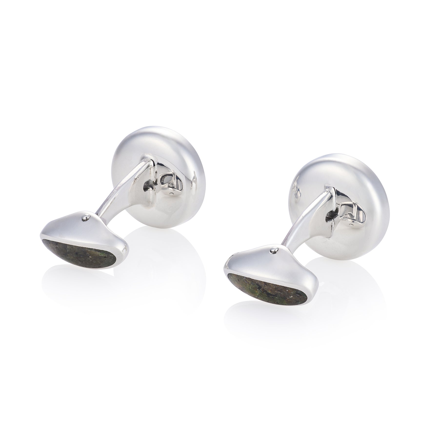 Sterling Silver Chrome Diopside Cufflinks