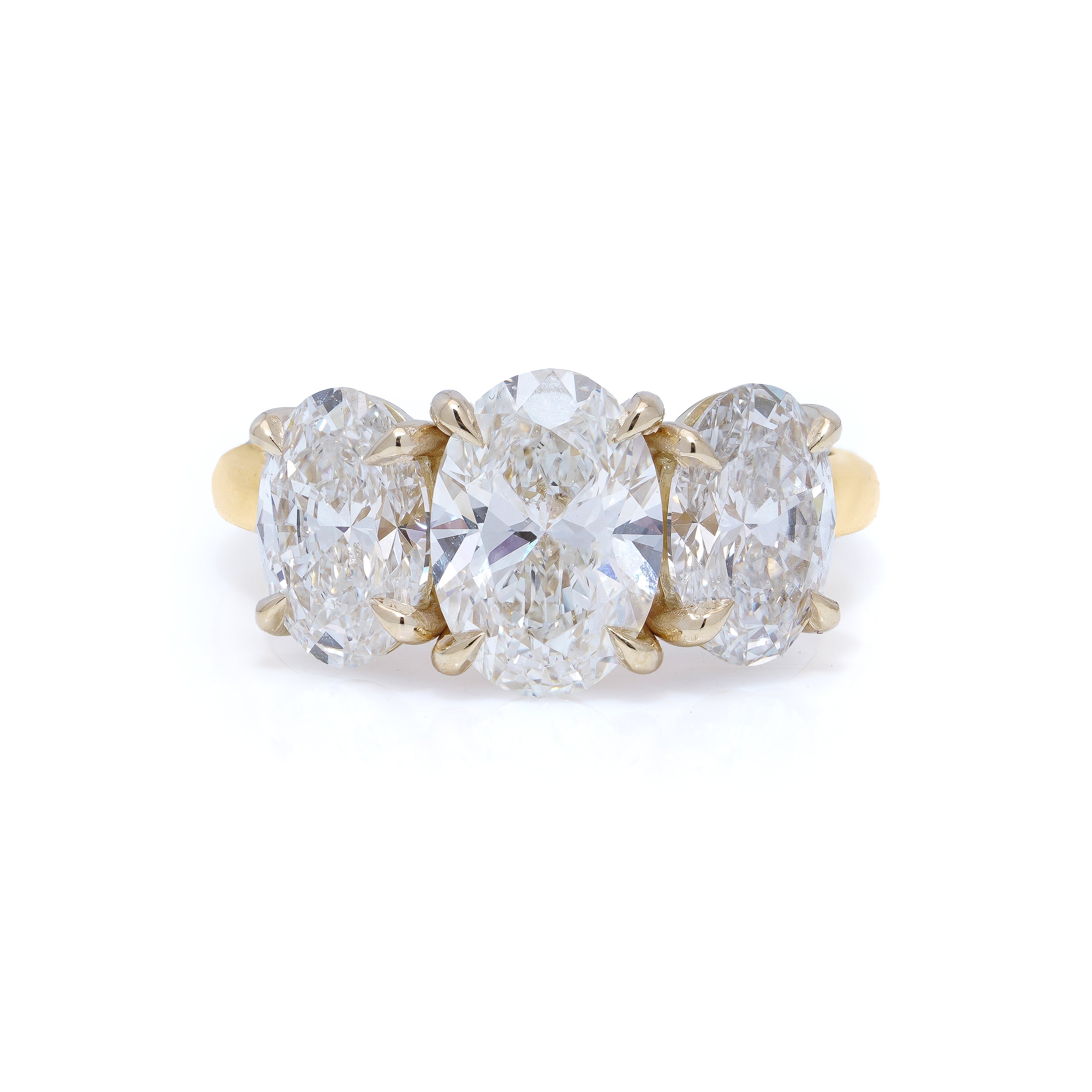 Oval Diamond Three Stone Ring