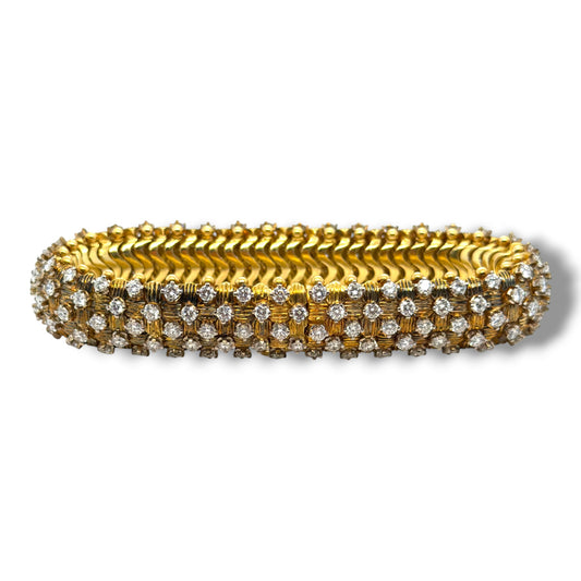 Vintage 18ct Gold 11.90ct Diamond Bracelet