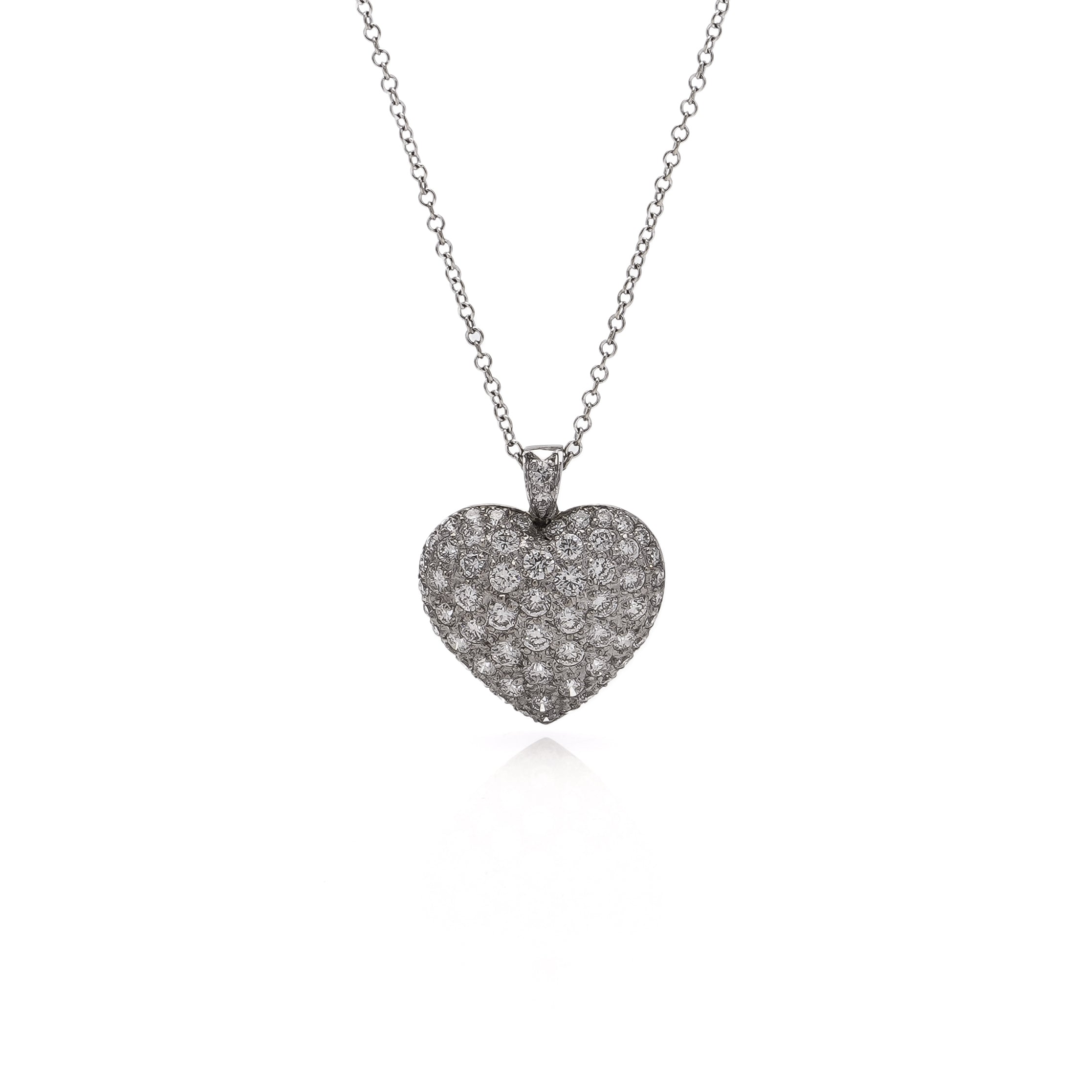 Pavé Diamond Heart Pendant - Wildsmith Jewellery