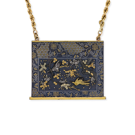Antique Shakudo Earrings & Necklace Suite - Wildsmith Jewellery