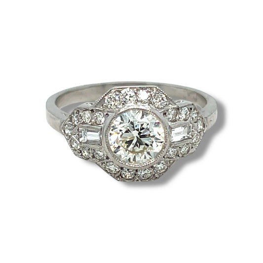 Art Deco Diamond Ring 1.4cts