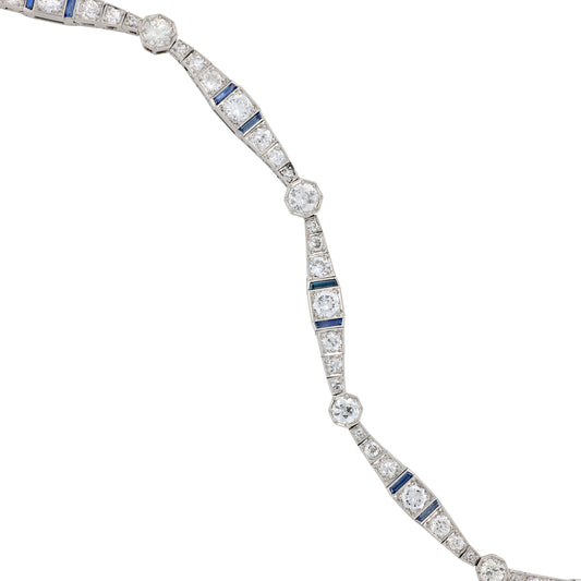 Art Deco Sapphire & Diamond Bracelet - Wildsmith Jewellery