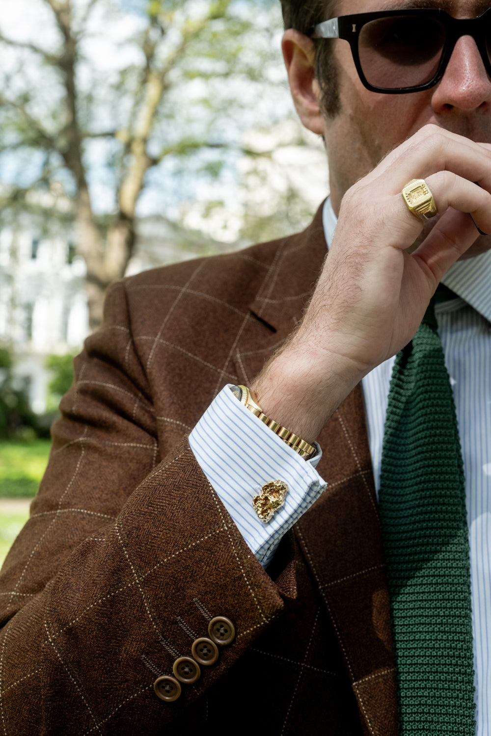 Gold Nugget Cufflinks - Wildsmith Jewellery