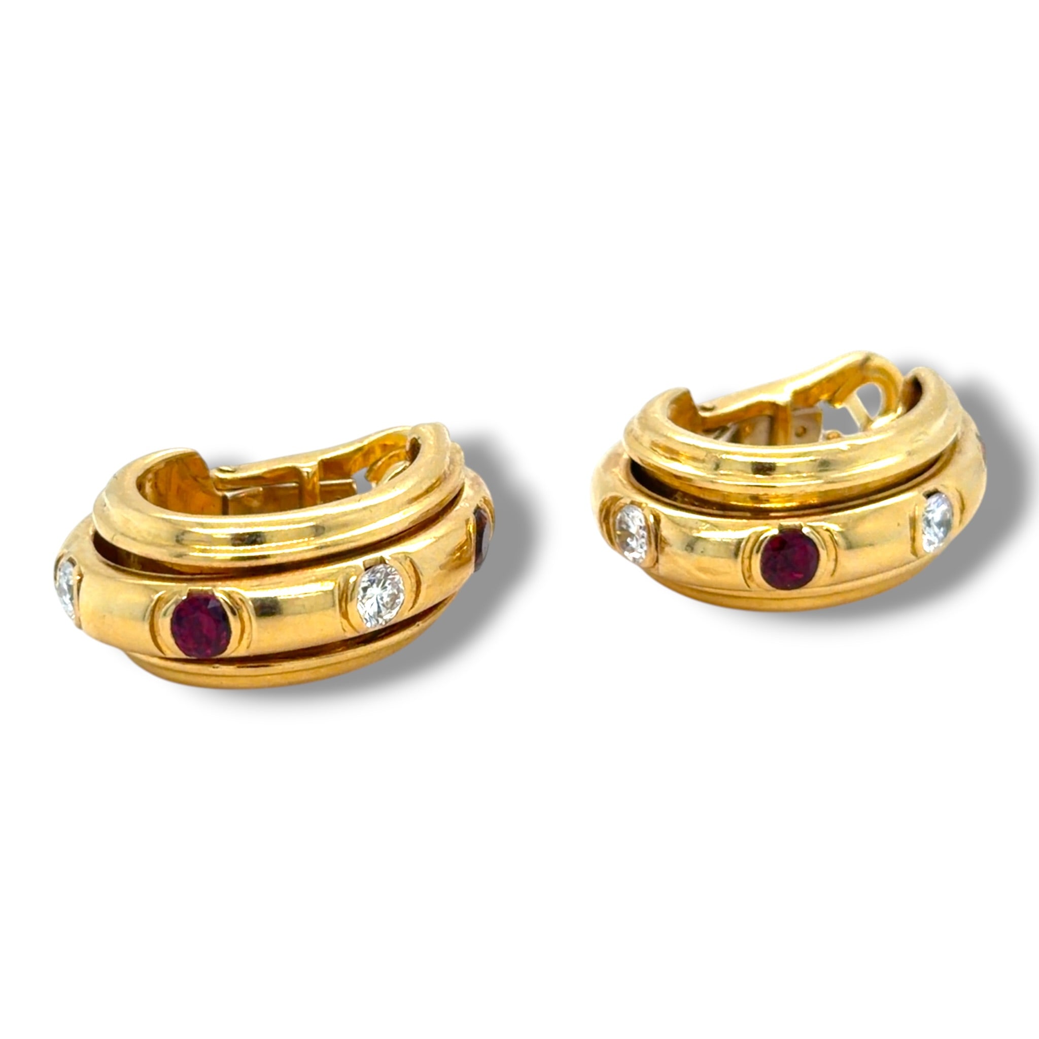 Vintage Piaget Ruby & Diamond "Possession" Earrings