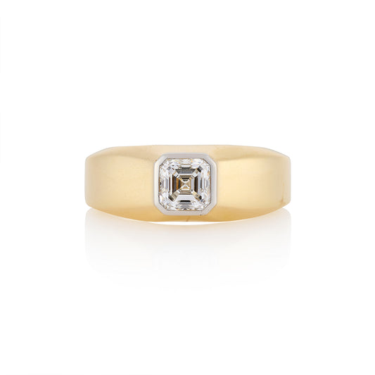 Asscher Cut Diamond Solitaire Ring, GIA Certified