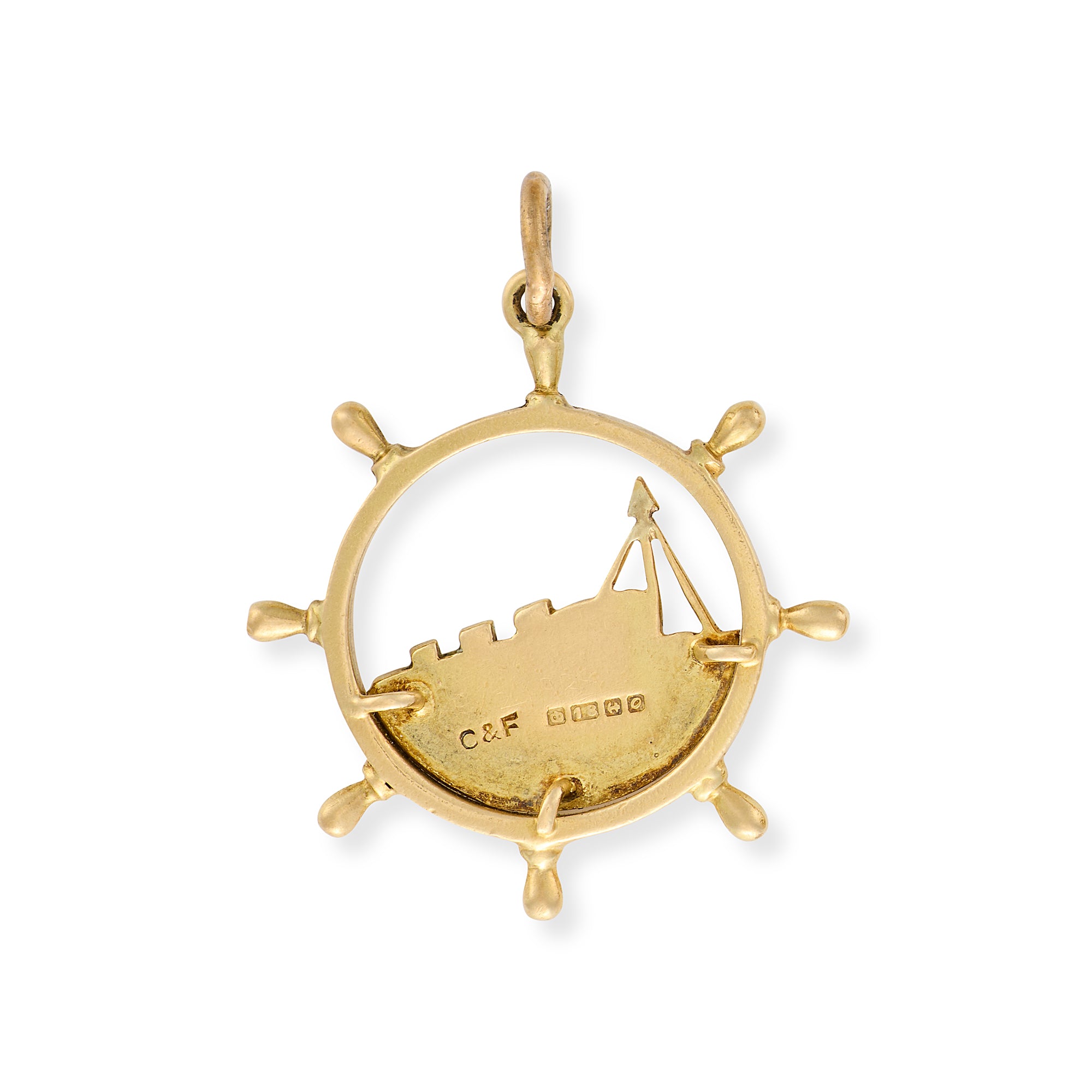 Enamel & 18ct Queen Mary Charm