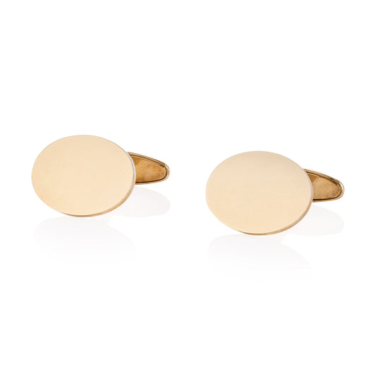 Gold Oval Cufflinks