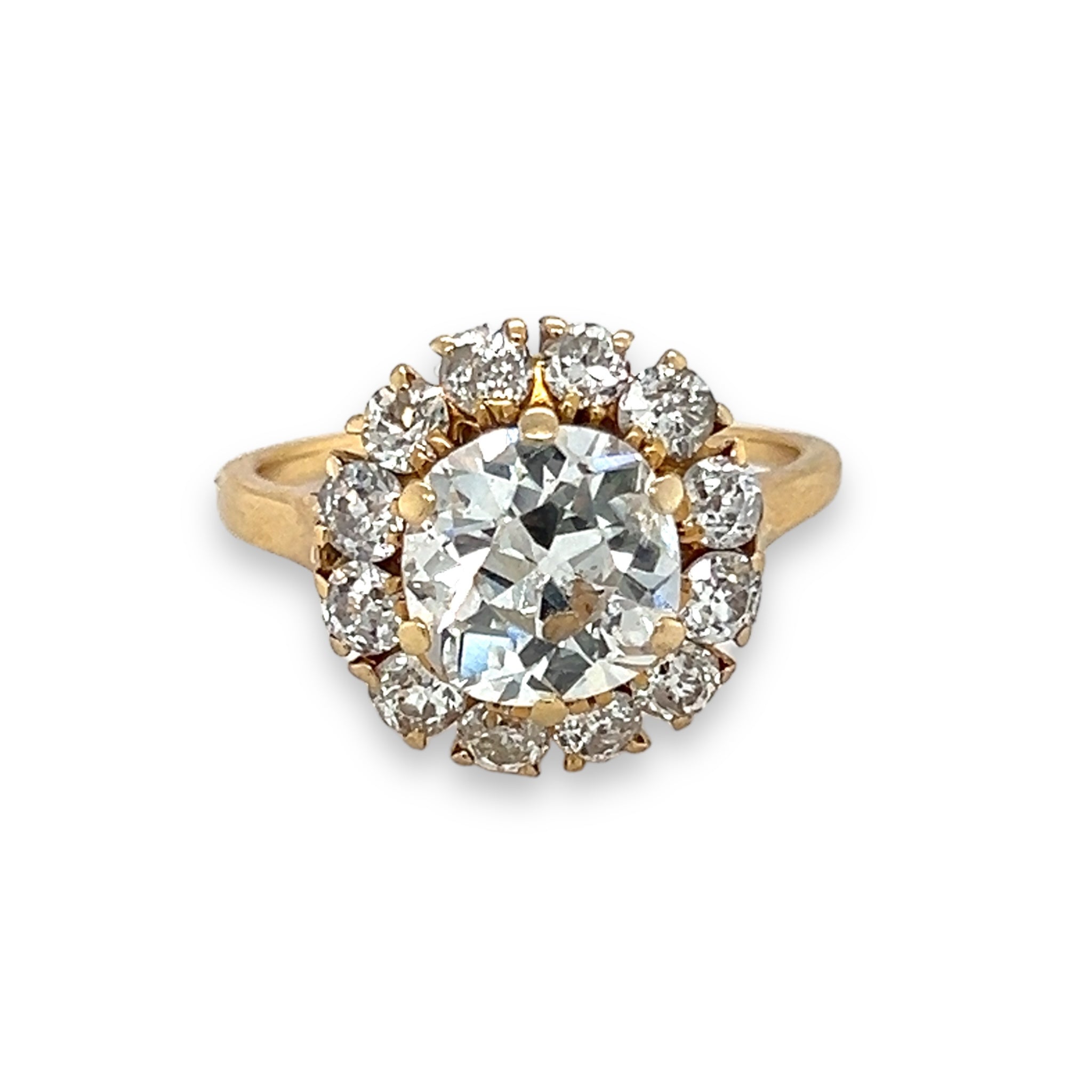 Square gold engagement on sale rings