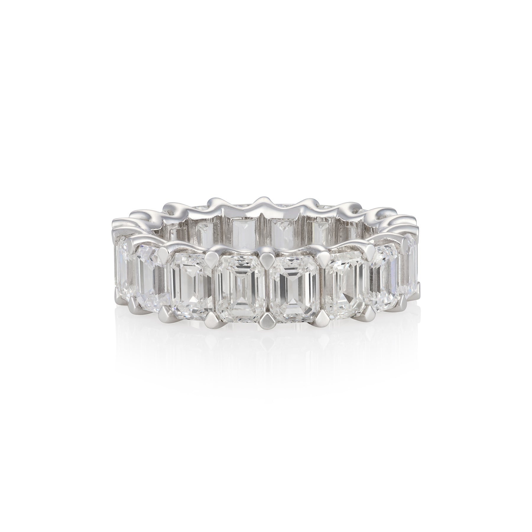 8.78ct Emerald Cut Diamond Eternity Ring - Wildsmith Jewellery