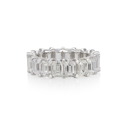 8.78ct Emerald Cut Diamond Eternity Ring - Wildsmith Jewellery