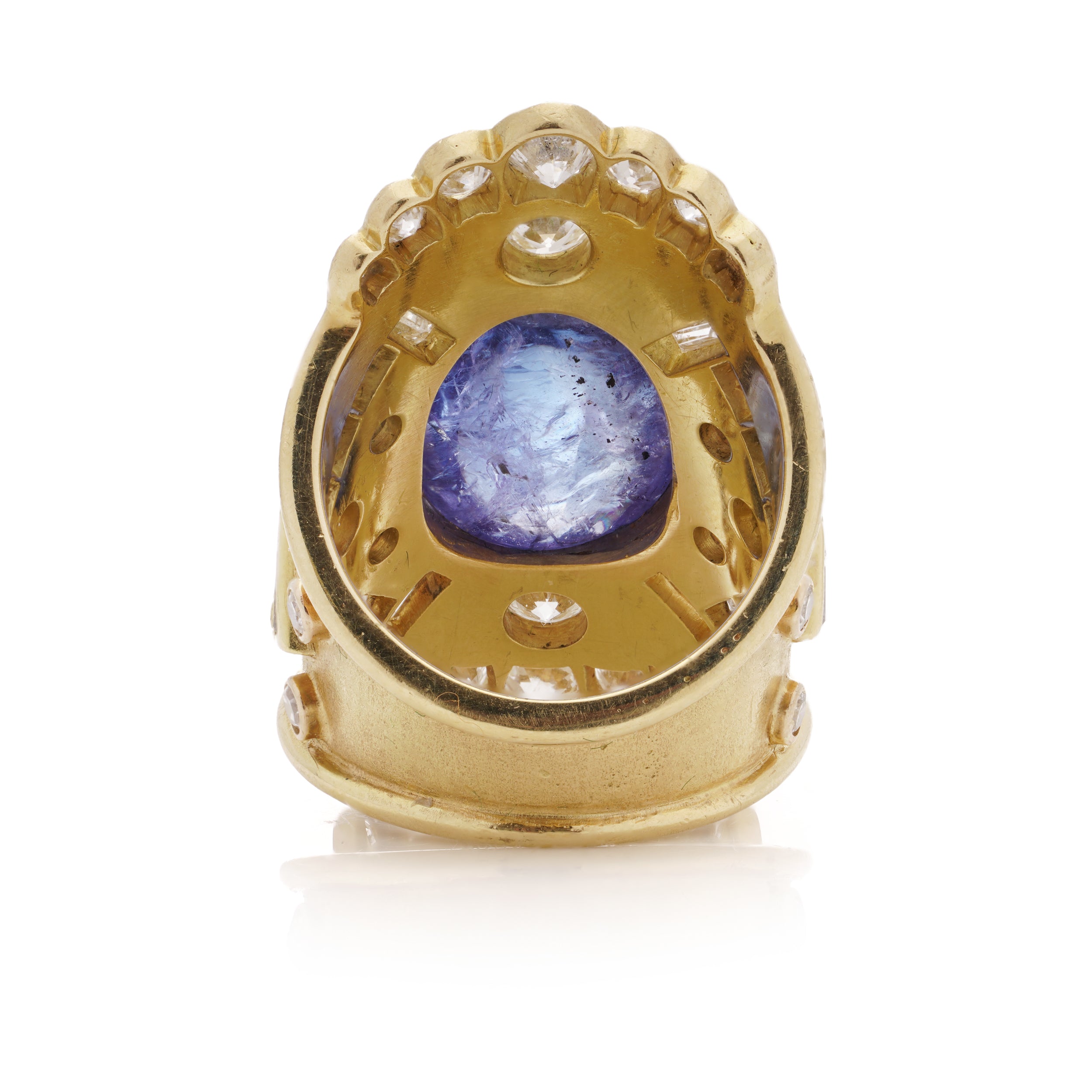 Tanzanite & Diamond Etruscan Style Ring - Wildsmith Jewellery