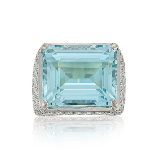 Aquamarine & Diamond Ring - Wildsmith Jewellery