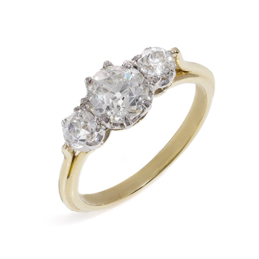 Old Cut Diamond Three Stone Engagement Ring - Wildsmith Jewellery