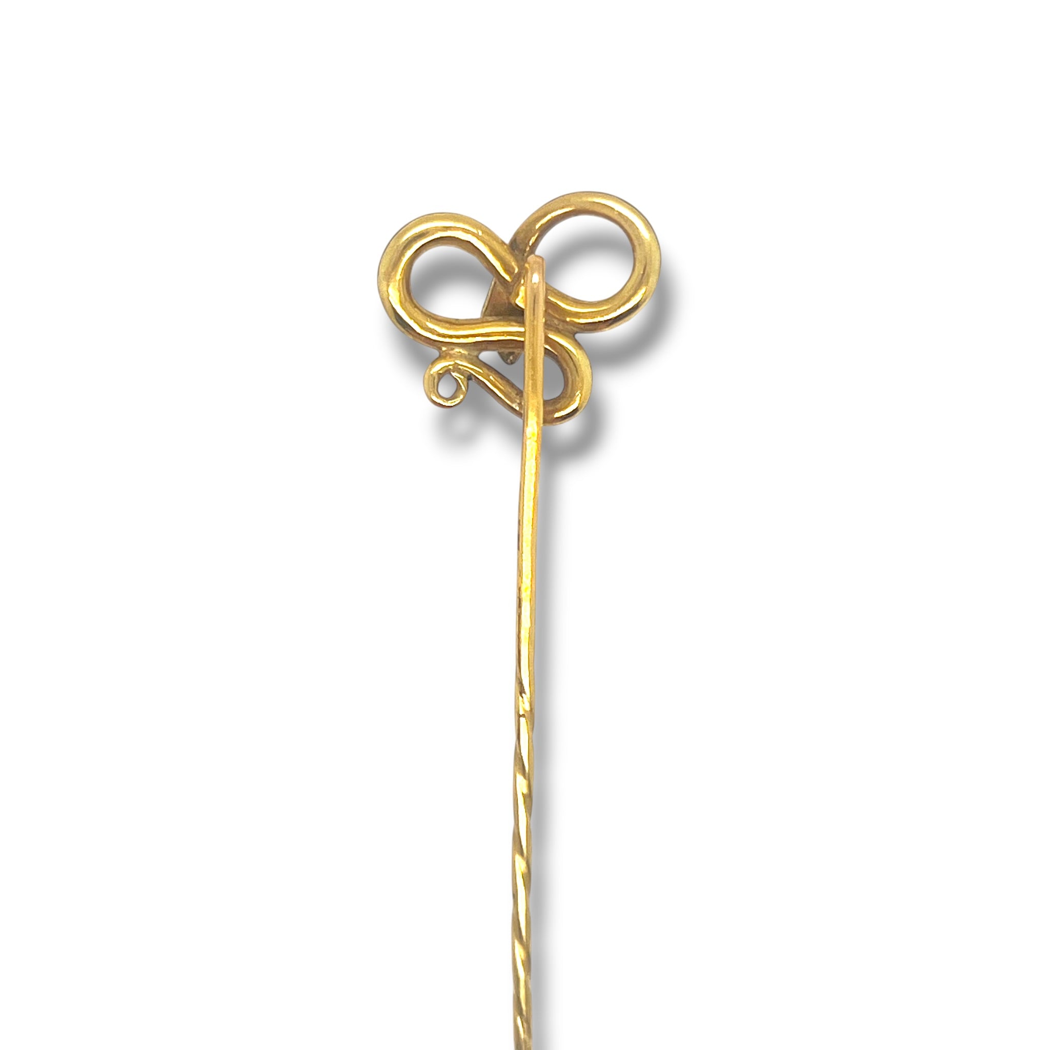 Victorian Enamel & Diamond Snake Stickpin