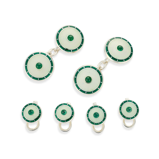 Emerald & Enamel Dress Set