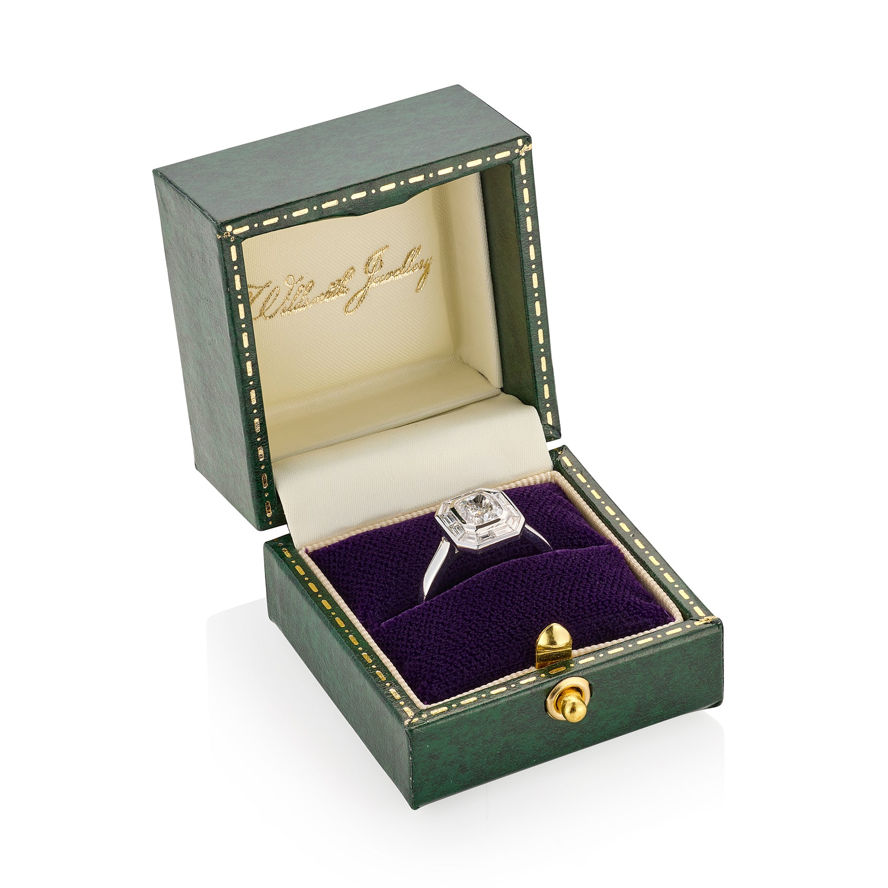 Art Deco Style Platinum Diamond Ring