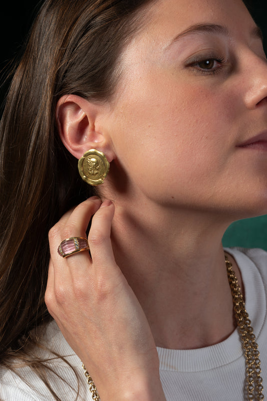 Kieselstein-Cord  Yellow Gold Poseidon Earrings - Wildsmith Jewellery