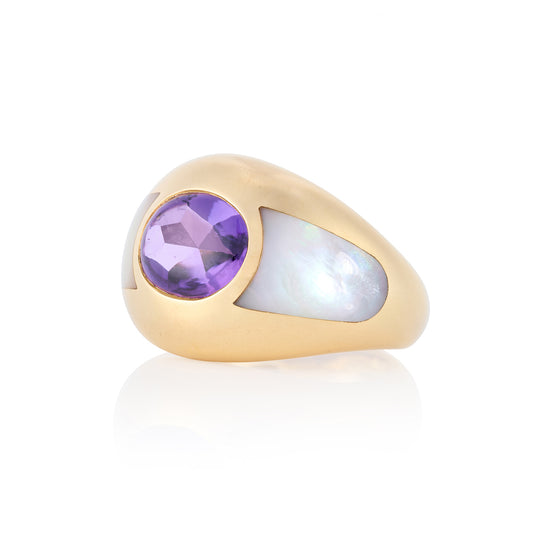 Amethyst and Mother of Pearl Ring by Mauboussin Paris - Wildsmith Jewellery