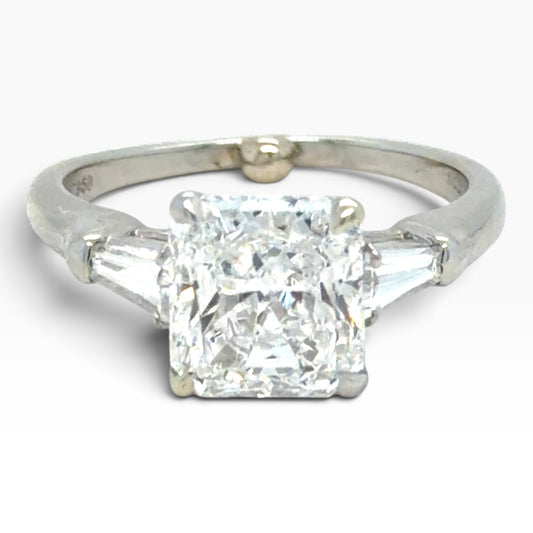 Vintage Harry Winston 2.14ct Radiant-Cut Diamond Ring GIA Certified DVS1