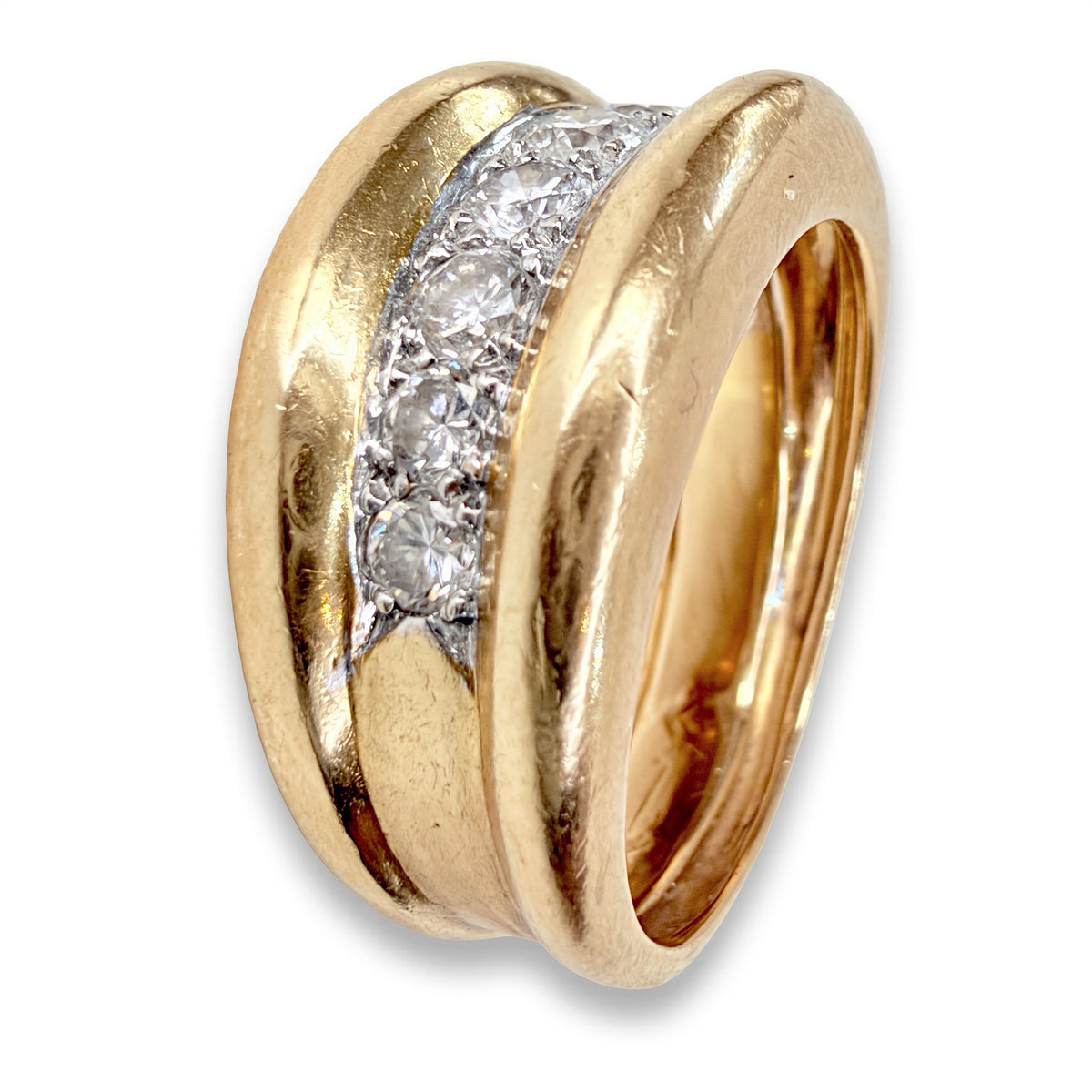 French Diamond Band Ring