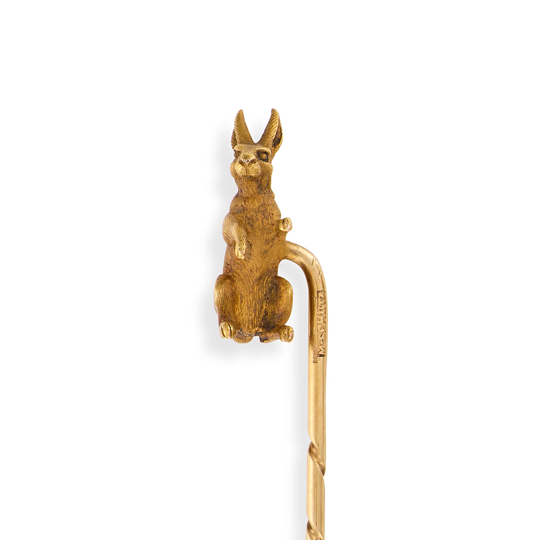 Antique Gold Hare Stickpin