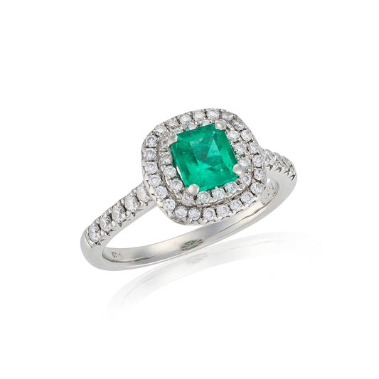 Colombian Emerald & Diamond Ring - Wildsmith Jewellery