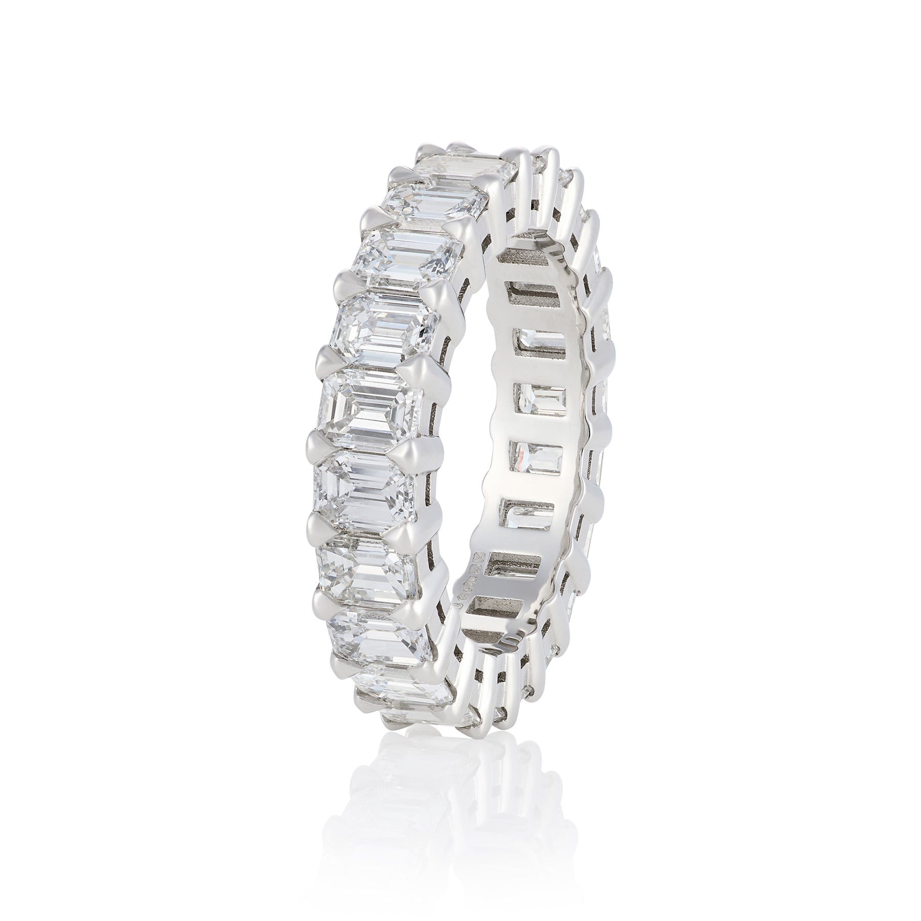 4.81ct Emerald Cut Diamond Eternity Ring - Wildsmith Jewellery