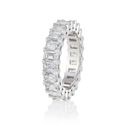 4.81ct Emerald Cut Diamond Eternity Ring - Wildsmith Jewellery