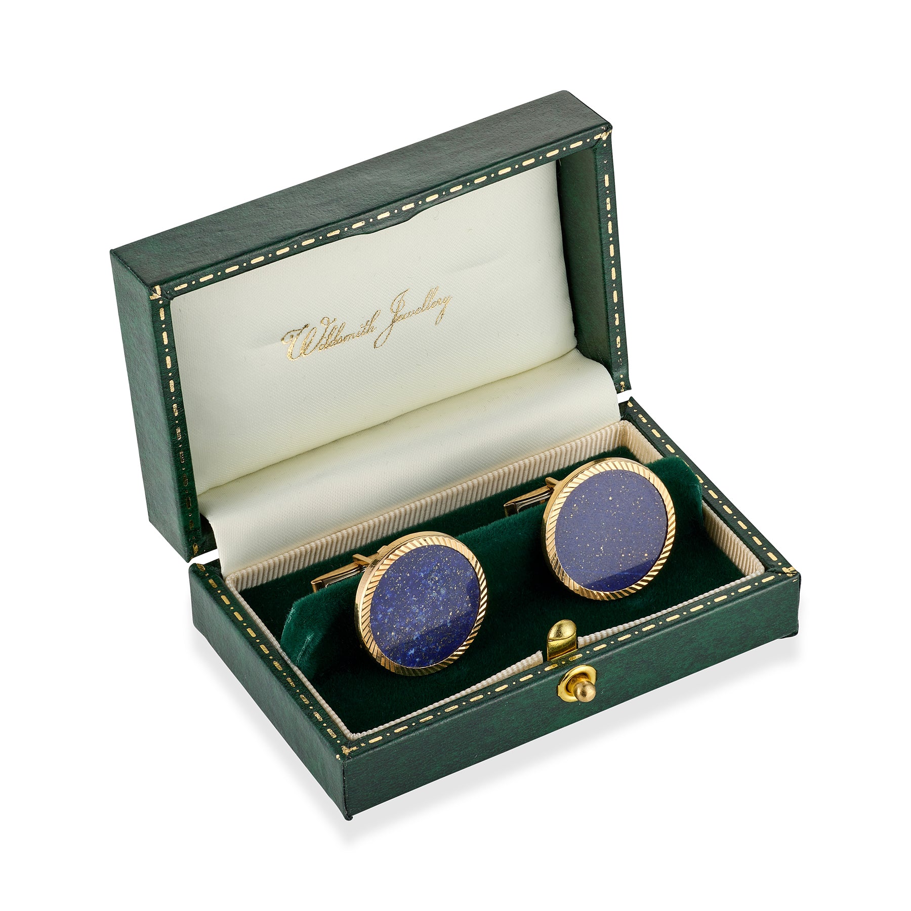 Large Lapis Lazuli & Rose Gold Cufflinks