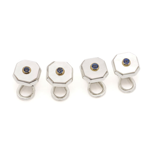 Sapphire & Mother of Pearl Dress Set - Wildsmith Jewellery