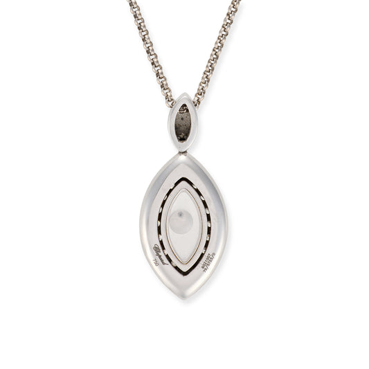Chopard 18k White Gold Happy Diamond Marquise Necklace