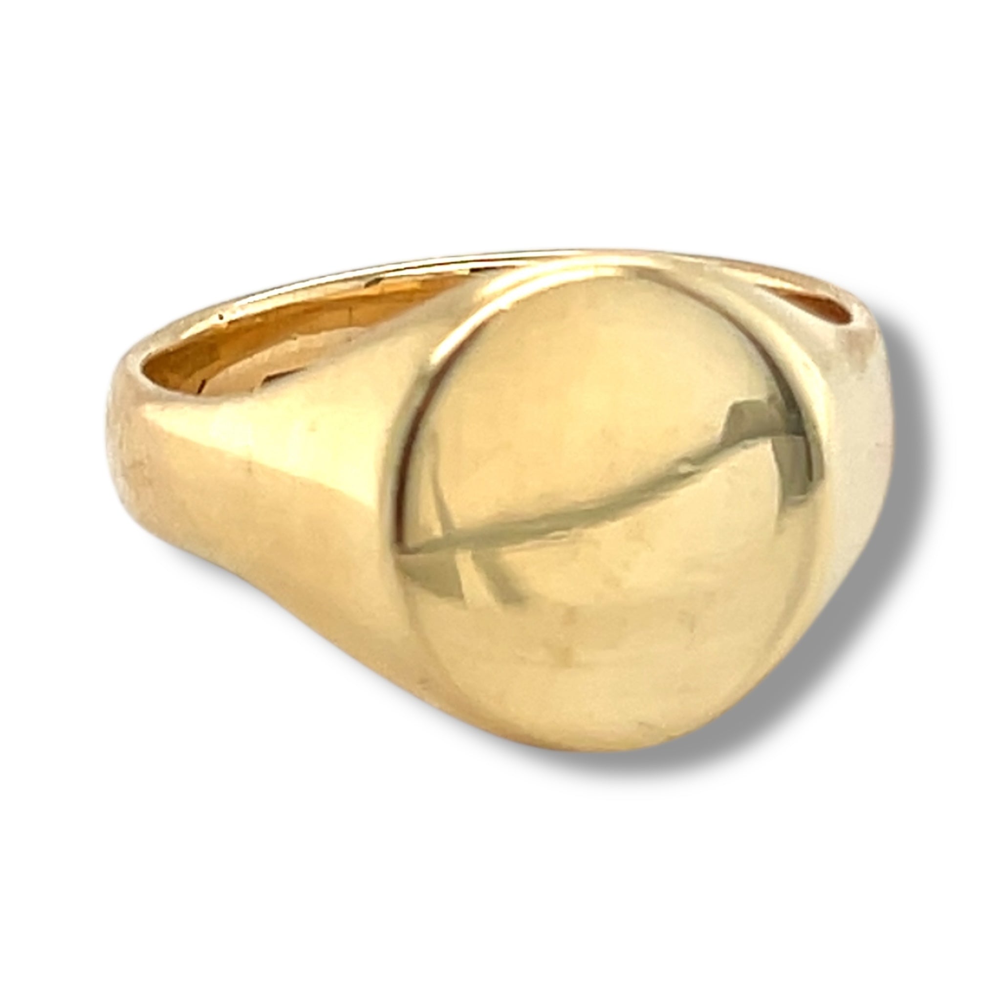 Antique 13 x 12mm 18ct Gold Signet Ring, 1922