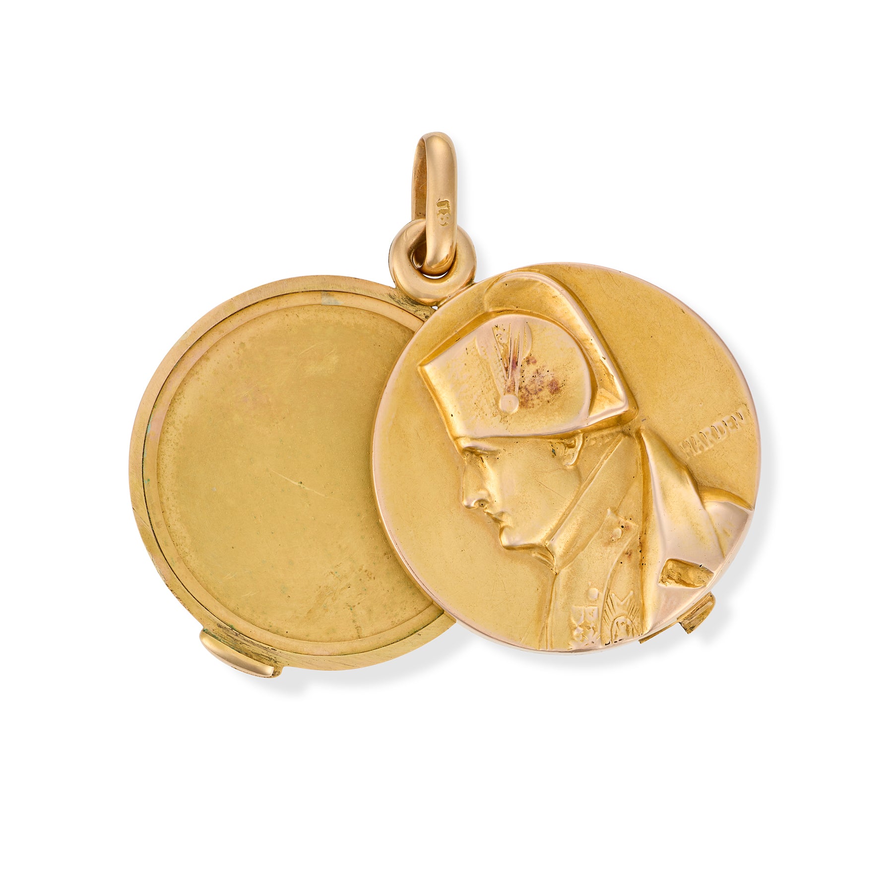 18ct Napoleon Bonaparte Military Locket Pendant