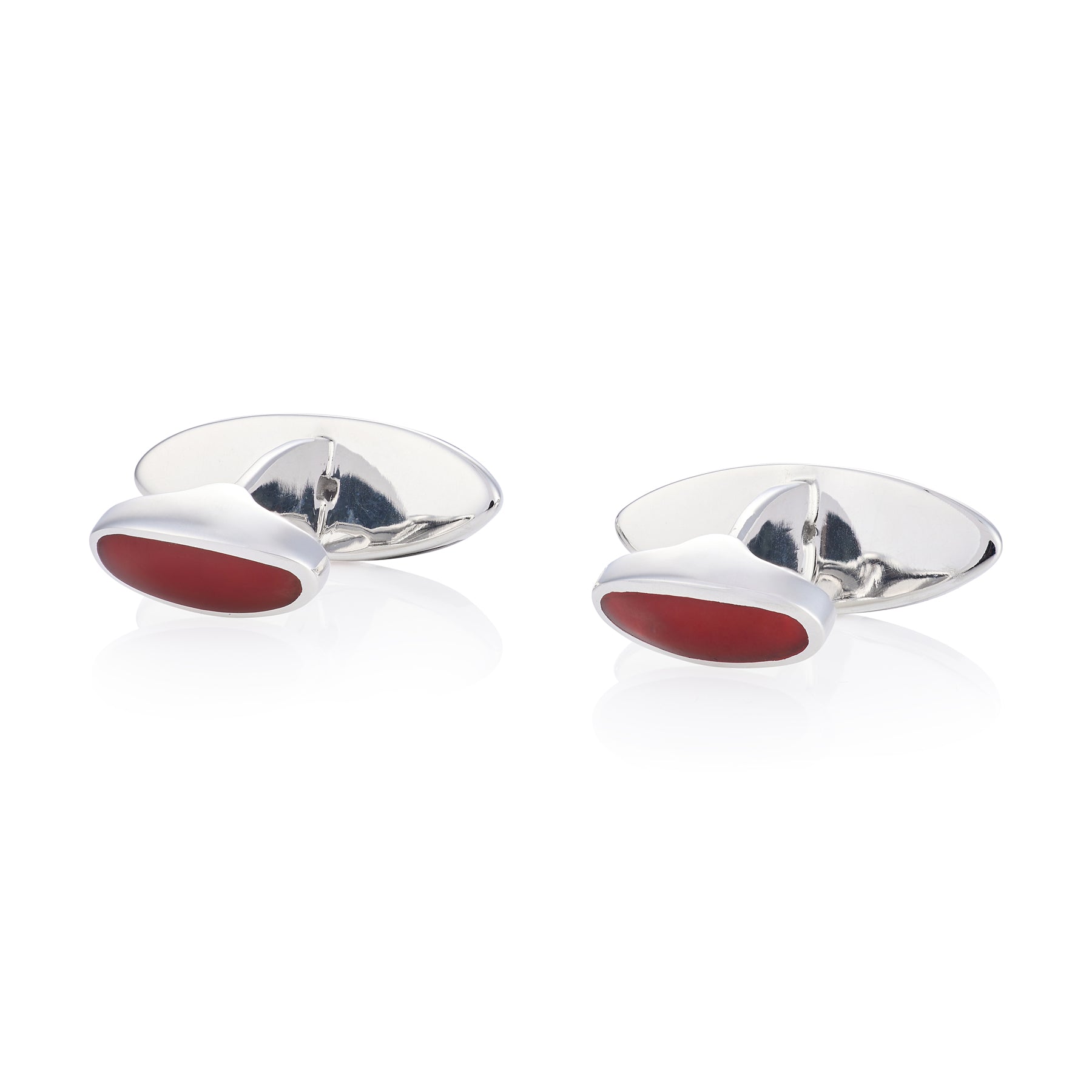 Onyx & Carnelian Torpedo Cufflinks