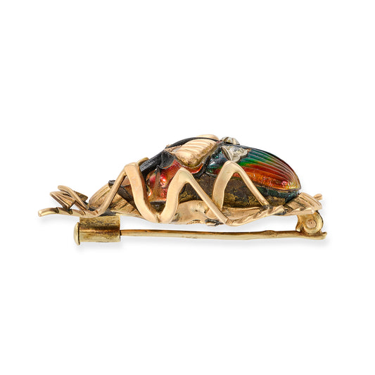 Antique Egyptian Revival Scarab Brooch - Wildsmith Jewellery