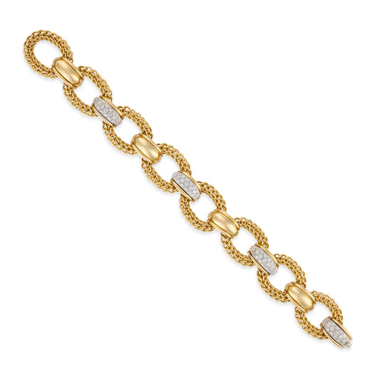 Vintage 18ct Gold & Diamond Bracelet - Wildsmith Jewellery