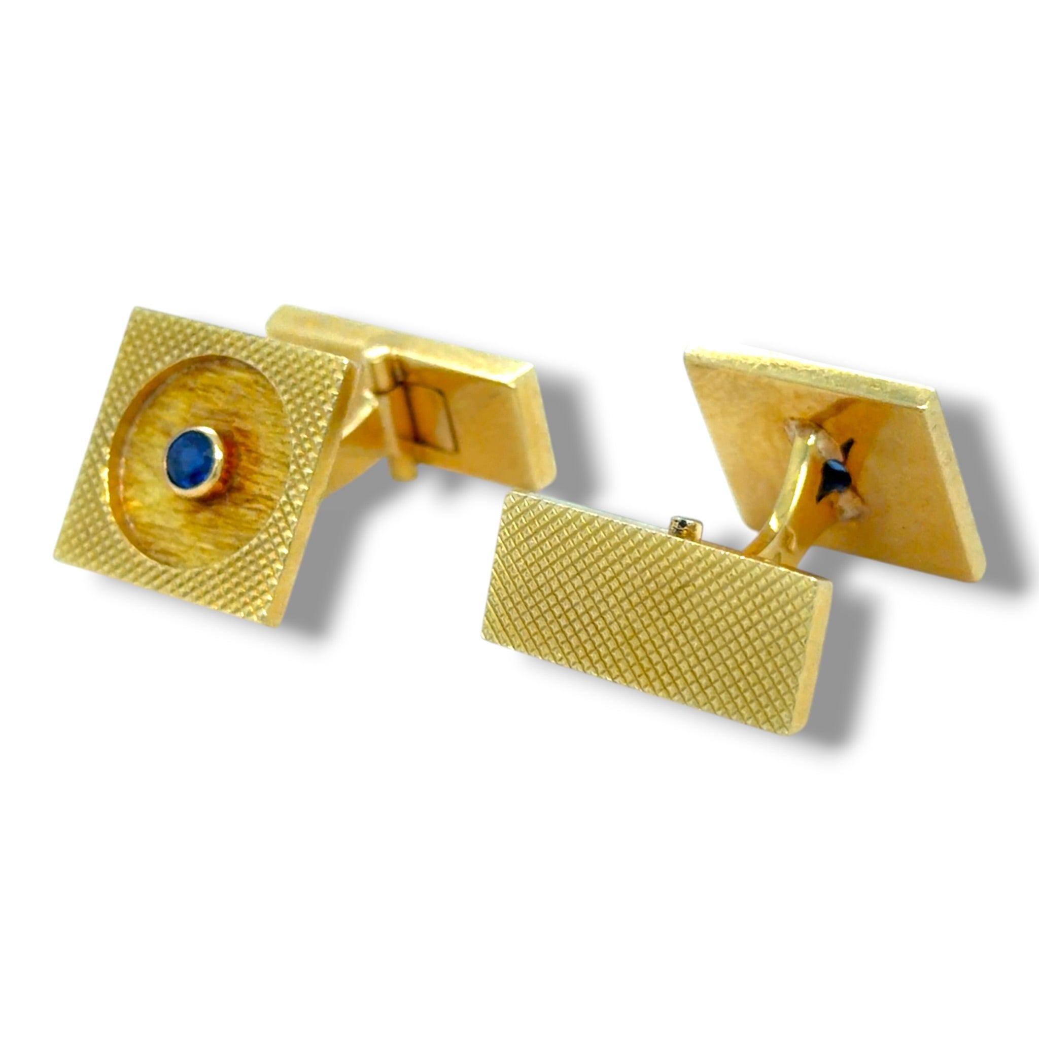 Vintage Sapphire & Gold Cufflinks by Mellerio