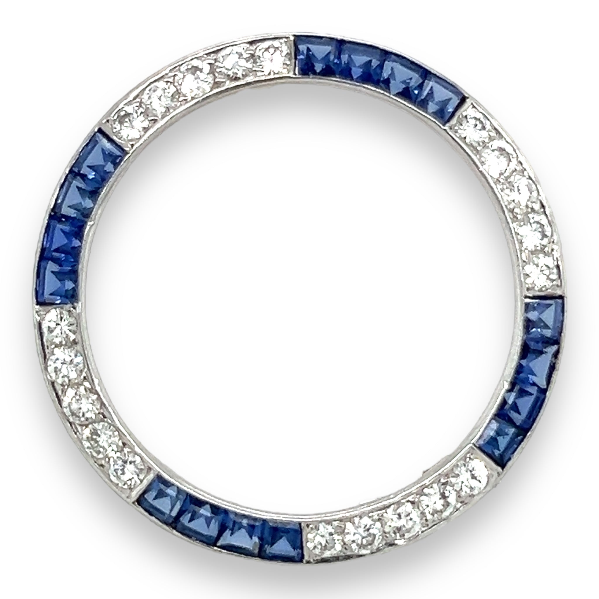 Sapphire & Diamond Circle Brooch - Wildsmith Jewellery