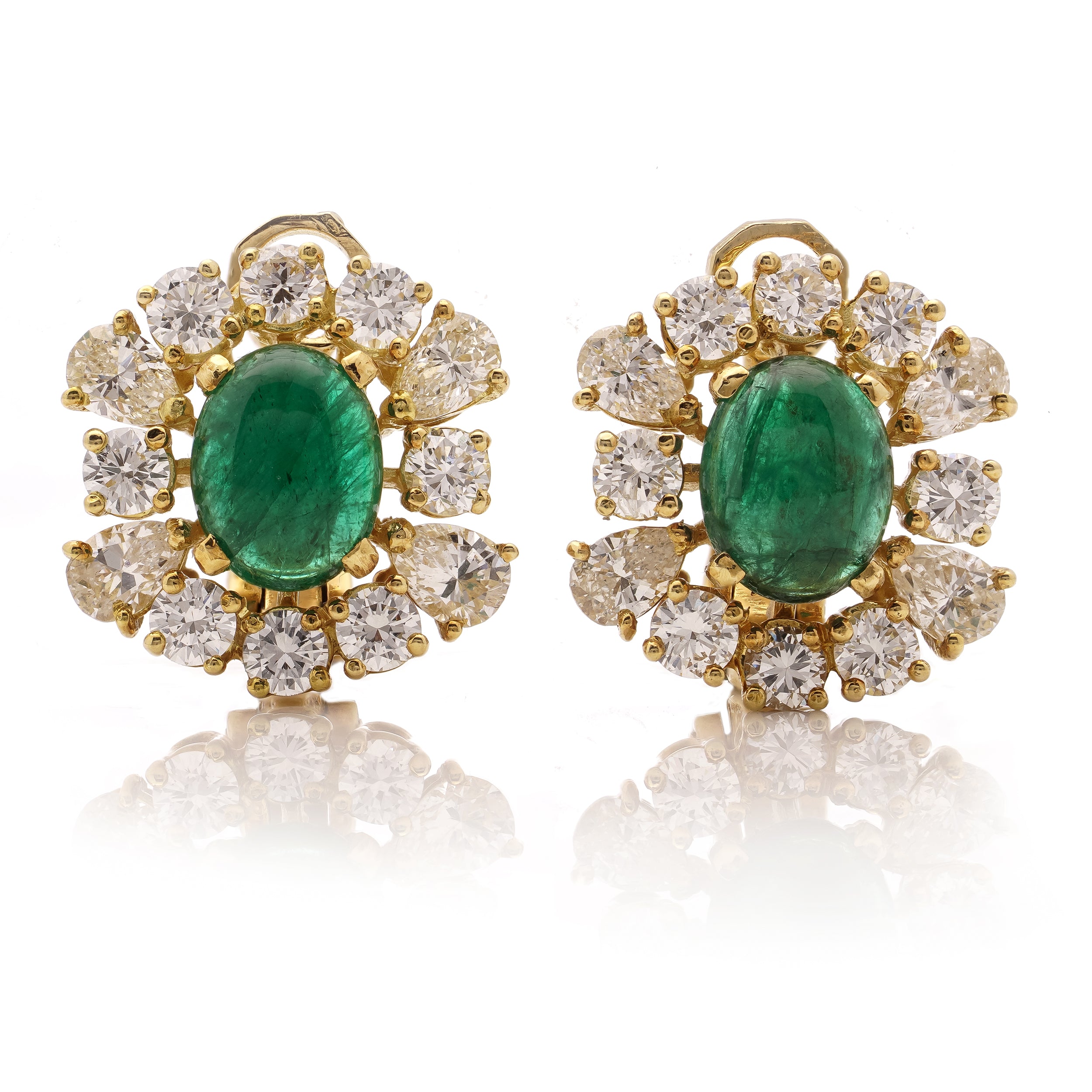 Emerald and Diamond Earrings by FRED - Wildsmith Jewellery
