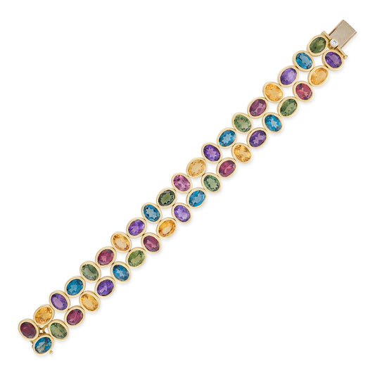 18ct Gold Multi-gem Bracelet - Wildsmith Jewellery