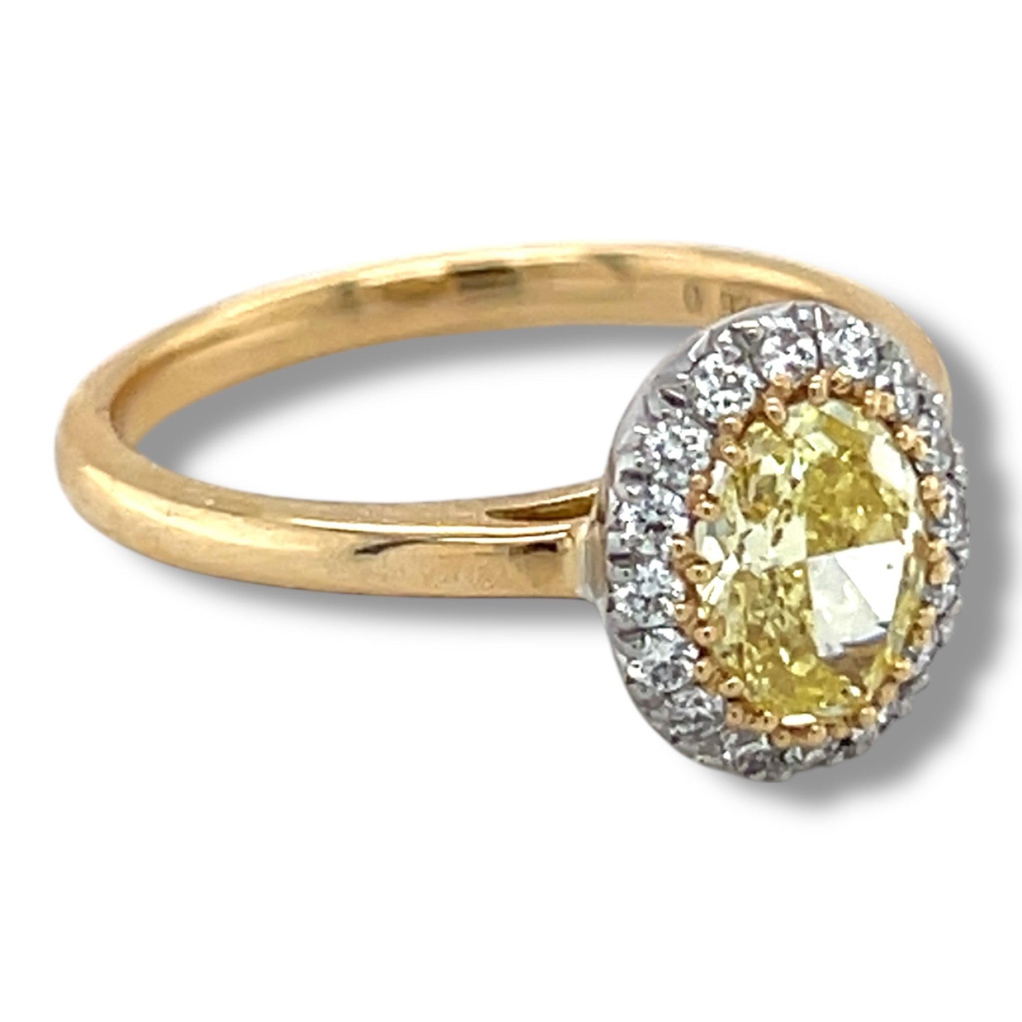0.92cts Fancy Yellow Intense GIA Certified DIamond RIng - Wildsmith Jewellery